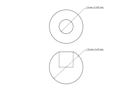 12 mm kasepuidust tüüblikate 5 mm avaga