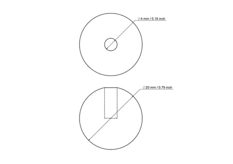 20 mm kasepuidust tüüblikate 4 mm avaga