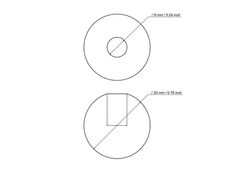20 mm kasepuidust tüüblikate 6 mm avaga