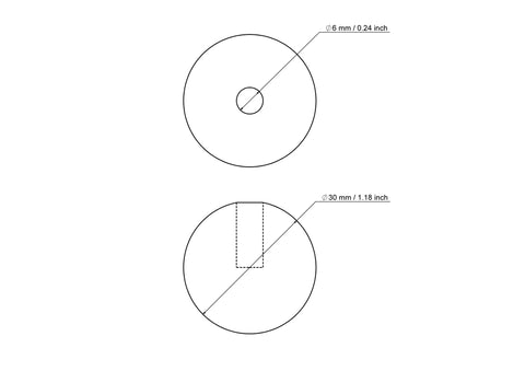 30 mm kasepuidust tüüblikate 6 mm avaga