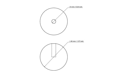 40 mm kasepuidust tüüblikate 6 mm avaga