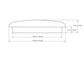 technische Zeichnung: 35 mm Pilz-Abdeckkappen mit dimensions