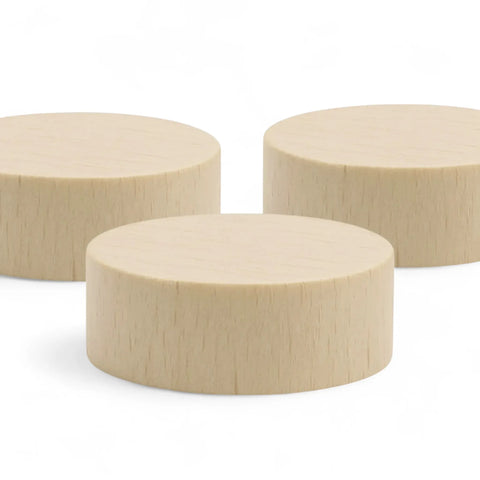 stacked 60 × 25 mm wooden cylinders