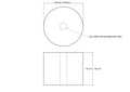 techninis 60 × 50 mm medinio cilindro brėžinys