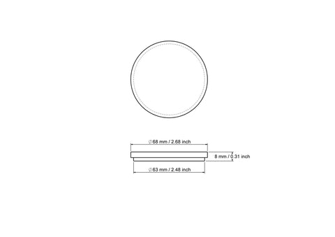 Tehniline joonis: 63 mm puidust purgikaas