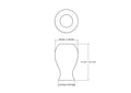 technische Zeichnung: 30 mm Holz vase
