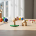 40 mm unfinished wooden dome cap used as a wooden toy component