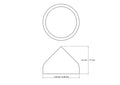 technische Zeichnung: 60 mm Holz dome Kappen
