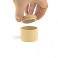 50 x 42 mm ümar treitud puidust ehtekarp koos lid