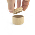 avatud 50 x 37 mm ümar puidust ehtekarp