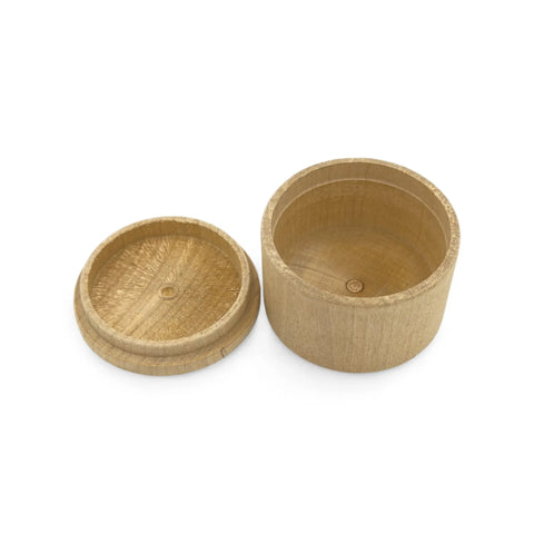 59 x 44 mm rund gedrechseltes Holz Holzdose mit lid