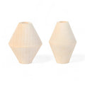 turned wooden double cone bead – 40 x 60 mm