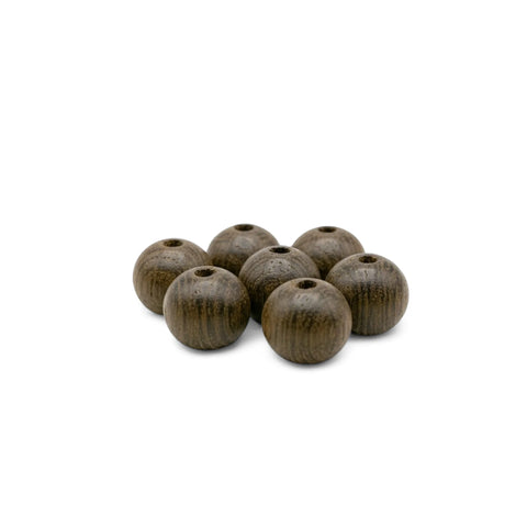 10 mm musta tammepuust pärlid