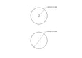 Rysunek techniczny drewnianego koralika brzozowego 20 mm z otworem 2,5 mm