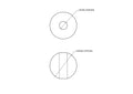 Rysunek techniczny drewnianego koralika brzozowego 20 mm z otworem 6 mm