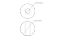 Rysunek techniczny drewnianego koralika brzozowego 30 mm z otworem 10 mm