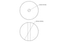 Technical drawing of 60 mm birch wood bead with 8 mm hole