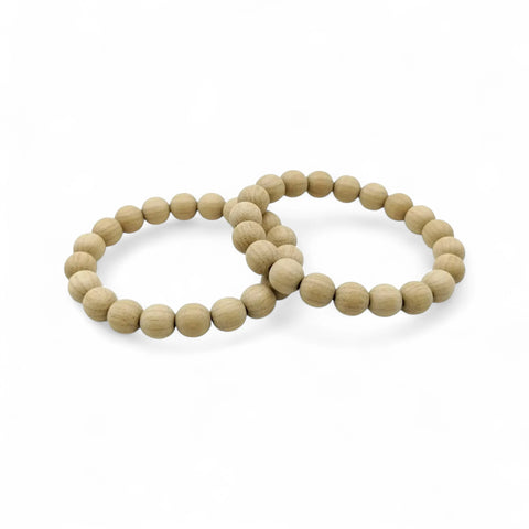 Bracelets made from White Oak Wood Beads