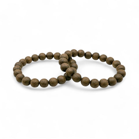 Bracelets made from black oak beads