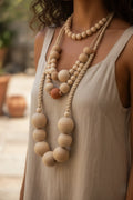 Necklaces aus assorted gedrechselte Holzperlen