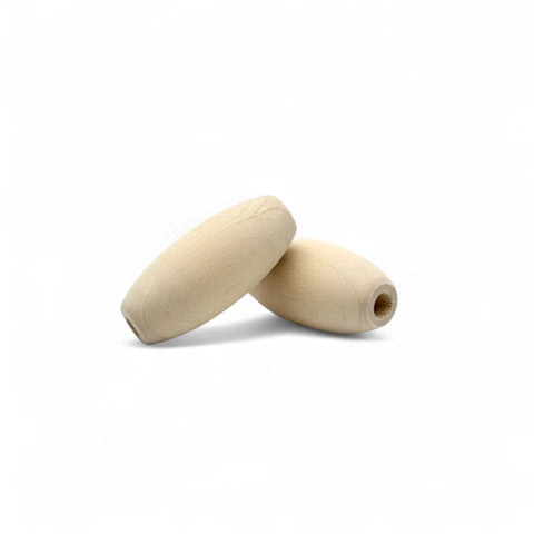 Mediniai statinaitės formos karoliukai 13 x 30 mm