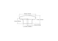 Technical drawing of 50 mm round wooden cabinet knob