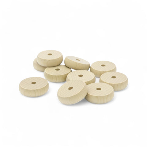 30 mm virpoti koka rotaļlietu riteņi