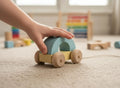 30 mm rounded wooden toy wheel used on toy vehicle