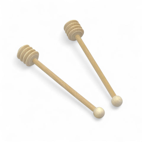 13 cm wooden honey dippers
