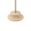 Close-up of carved base of 33 cm wooden table flag stand