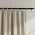Turned wooden rings used as curtain rings