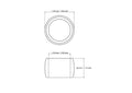 technische Zeichnung: 44 mm Holz Serviette Ringe