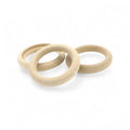 Close-up of 6 cm wooden craft frame ring showing wood grain